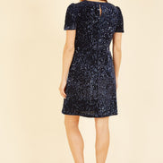 Yumi Navy Sequin Tunic Dress