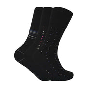 3 Pack Men's Antibacterial Anti Sweat Bamboo Socks with Non Elastic Top