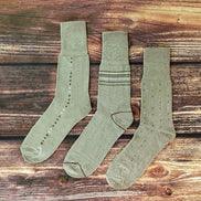 3 Pack Men's Antibacterial Anti Sweat Bamboo Socks with Non Elastic Top