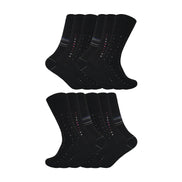 12 Pair Mens Loose Fitting Soft Top Bamboo Diabetic Friendly Socks