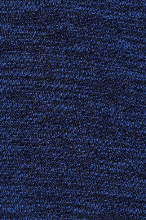 Vista Sustainable Marl Short Sleeve Polo Neck Top - Navy