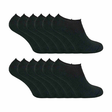 12 Pairs Mens Thermal Winter Invisible Low Cut Trainer Socks