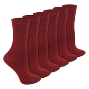 Ladies 6 Pack Bamboo & Merino Wool Blend Socks