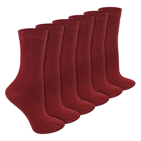 Ladies 6 Pack Bamboo & Merino Wool Blend Socks