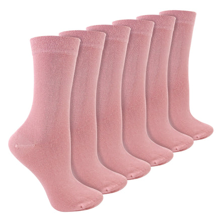 Ladies 6 Pack Bamboo & Merino Wool Blend Socks