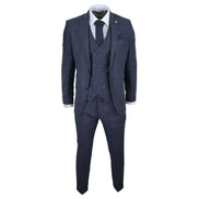 STZ33 - Men's Wool 3 Piece Suit Double Breasted Waistcoat Tweed 1920s