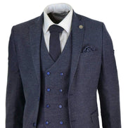 STZ33 - Men's Wool 3 Piece Suit Double Breasted Waistcoat Tweed 1920s