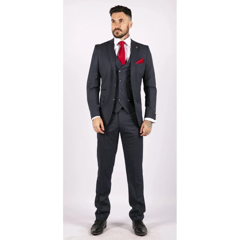 STZ41 - Men's 3 Piece Suit Gatsby 1920s Gangster Pinstripe