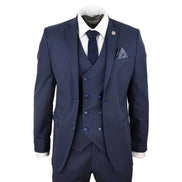 STZ41 - Men's 3 Piece Suit Gatsby 1920s Gangster Pinstripe