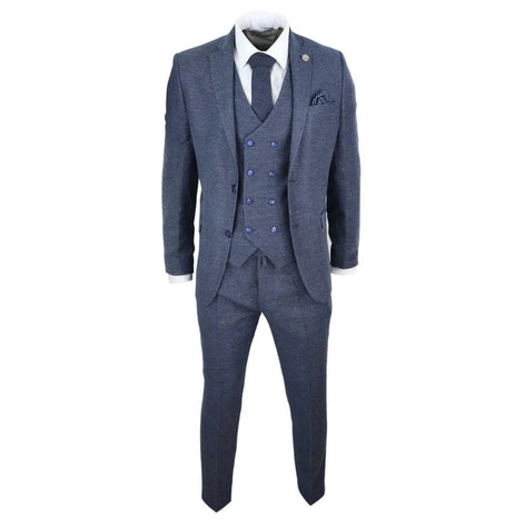Classic Double-Breasted Tweed Suit — 1920s Style