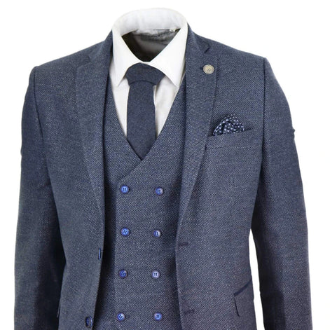 Classic Double-Breasted Tweed Suit — 1920s Style