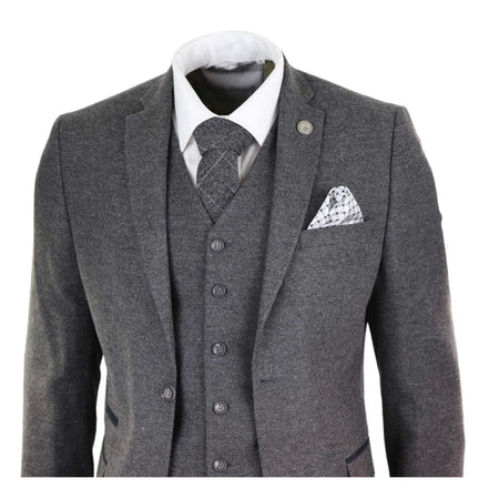 STZ23 - Men's Wool Tweed Suit 3 Piece Authentic 1920s Classic