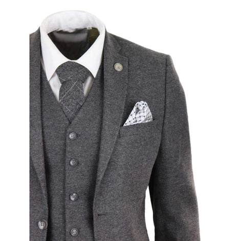 STZ23 - Men's Wool Tweed Suit 3 Piece Authentic 1920s Classic