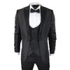 Smart Paisley Tuxedo Blazer — Black for men, styled for work