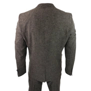 Stz31a - Men's Wool 3 Piece Suit Double Breast Waistcoat Tweed Blinders Classic 1920s Oak