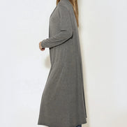 Charcoal Jersey Longline Cardigan