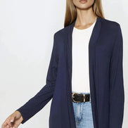 Navy Jersey Longline Cardigan