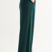 Miller Wide Leg Jersey Trouser - Forest Green