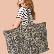 NALA Recycled Cotton Leopard Tote Bag