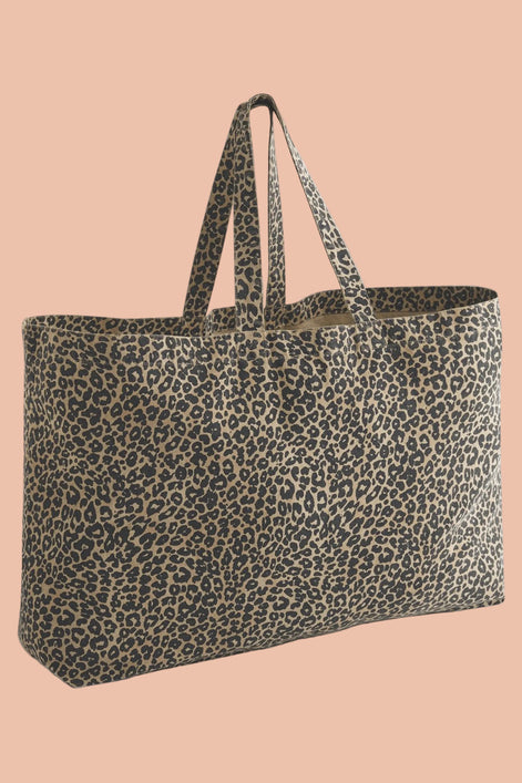 NALA Recycled Cotton Leopard Tote Bag