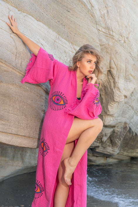 NAYA Organic Cotton Kimono in Pink