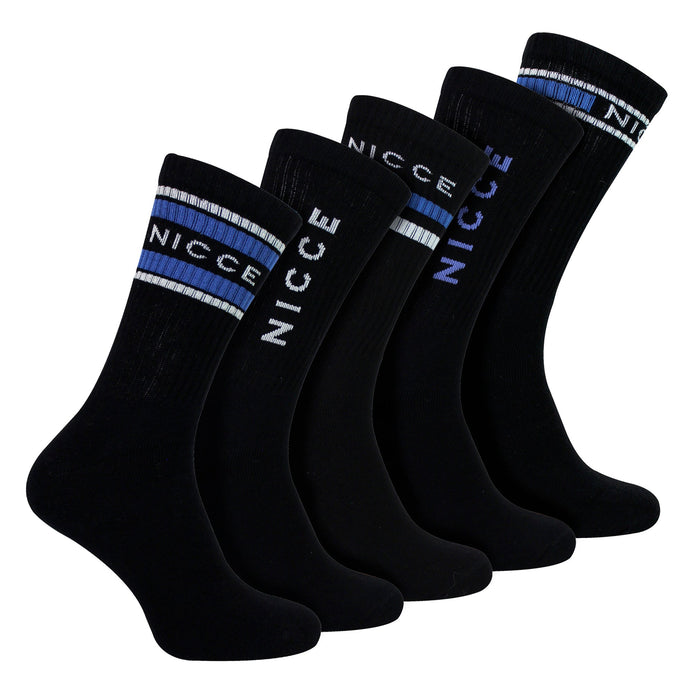 5 Pack Mens Crew Socks - Soft Breathable Cotton Everyday Socks