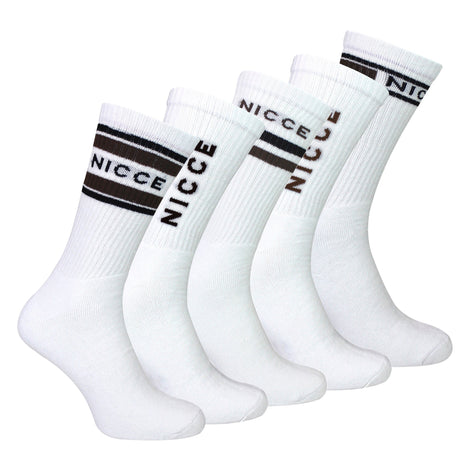 5 Pack Mens Crew Socks - Soft Breathable Cotton Everyday Socks