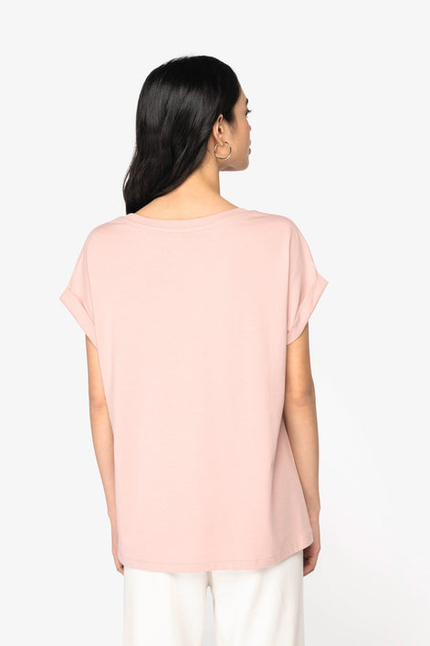 Organic Loose Fit Roll Sleeve T-Shirt: Women's