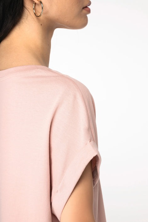 Organic Loose Fit Roll Sleeve T-Shirt: Women's
