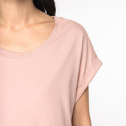 Organic Loose Fit Roll Sleeve T-Shirt: Women's
