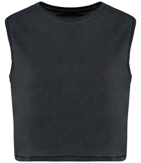 Organic Faded Cropped Tank Top: Women's