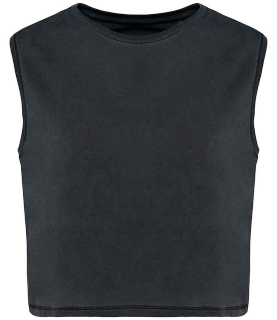 Organic Faded Cropped Tank Top: Women's