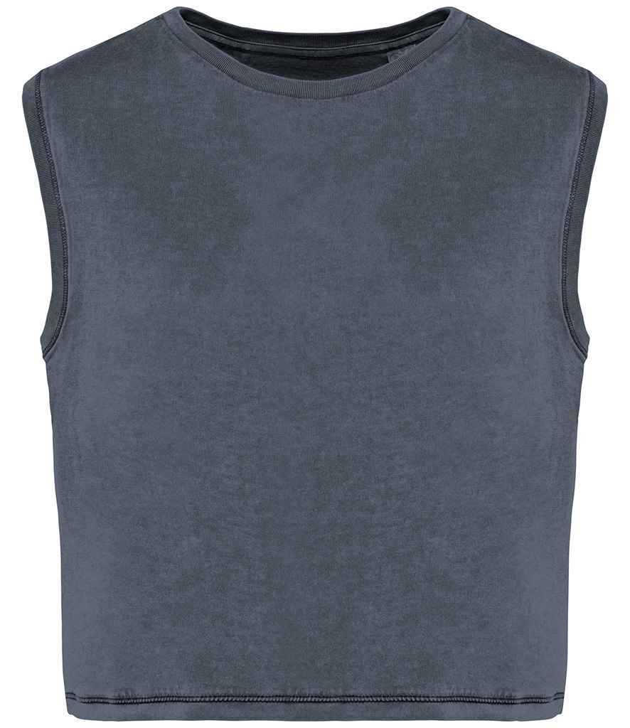 Organic Faded Cropped Tank Top: Women's