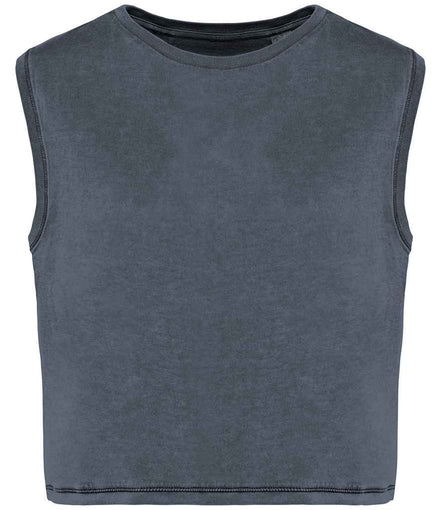 Organic Faded Cropped Tank Top: Women's