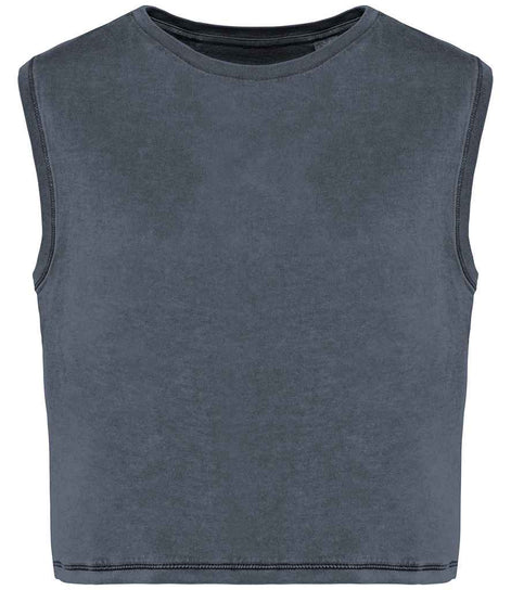 Organic Faded Cropped Tank Top: Women's