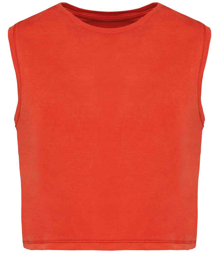 Organic Faded Cropped Tank Top: Women's