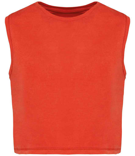 Organic Faded Cropped Tank Top: Women's