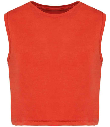 Organic Faded Cropped Tank Top: Women's