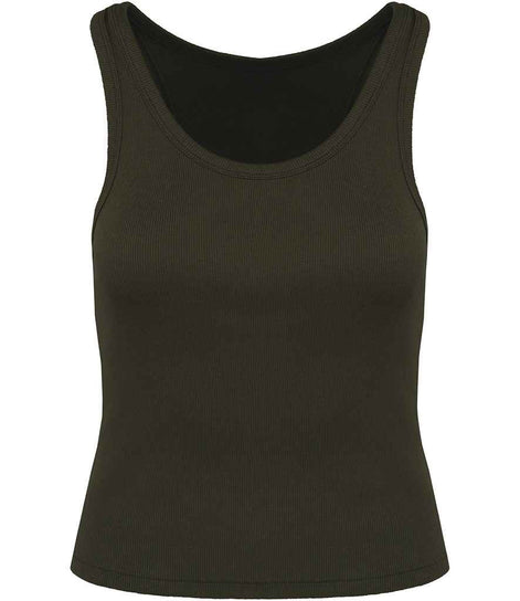 Organic Cotton Ribbed Tank Top: Womens