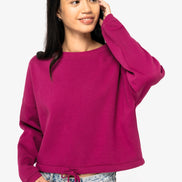 Organic Oversized Cropped Sweatshirt: Women's