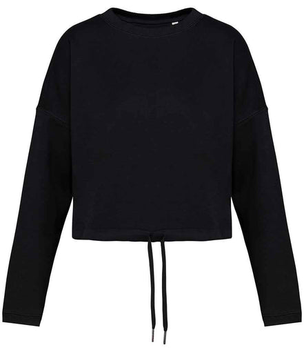 Organic Oversized Cropped Sweatshirt: Women's