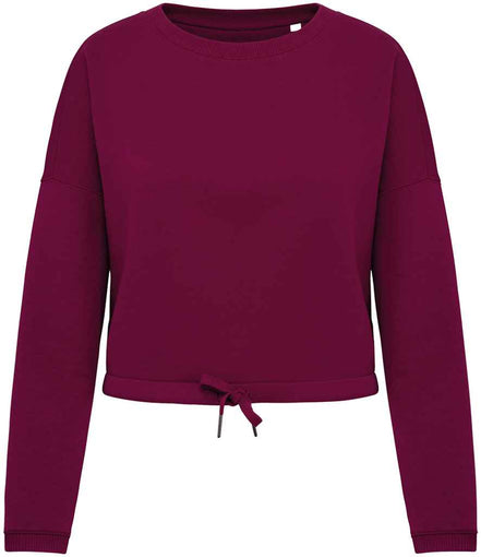 Organic Oversized Cropped Sweatshirt: Women's