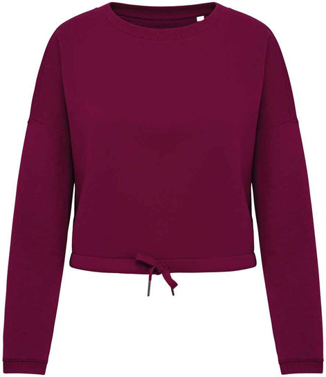 Organic Oversized Cropped Sweatshirt: Women's