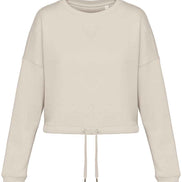 Organic Oversized Cropped Sweatshirt: Women's