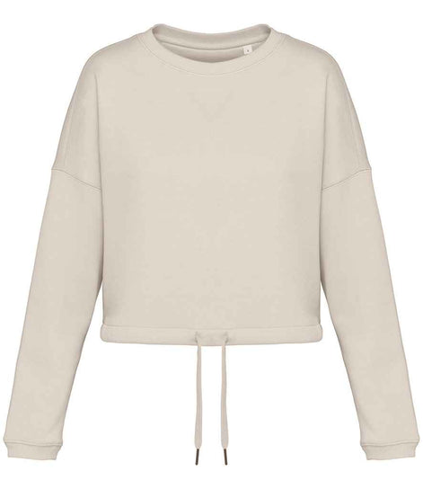 Organic Oversized Cropped Sweatshirt: Women's