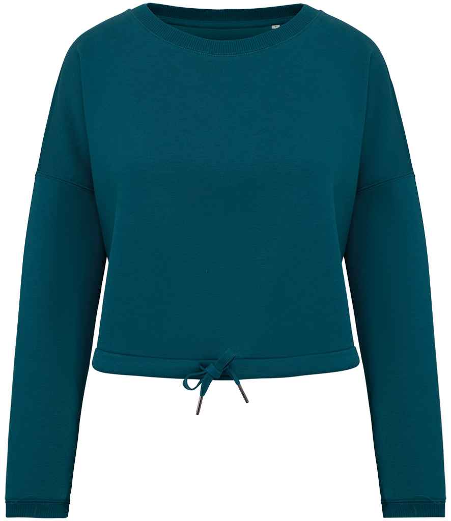 Organic Oversized Cropped Sweatshirt: Women's
