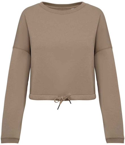 Organic Oversized Cropped Sweatshirt: Women's