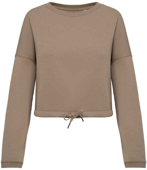Organic Oversized Cropped Sweatshirt: Women's