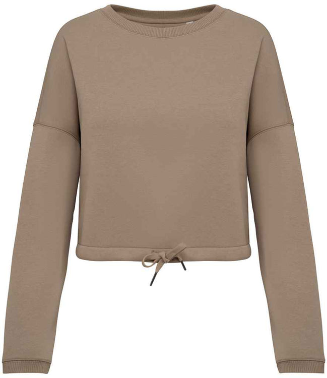 Organic Oversized Cropped Sweatshirt: Women's