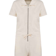Organic Towel-Feel Zipped Jumpsuit: Women's